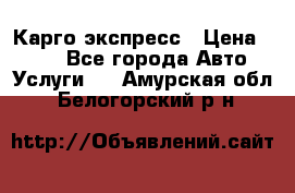 Карго экспресс › Цена ­ 100 - Все города Авто » Услуги   . Амурская обл.,Белогорский р-н